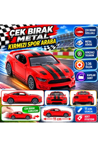 NW NessiWorld Pull-Back Metal Red Sports Car