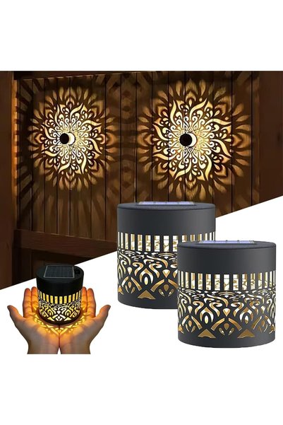 SYOSI Solar Mandala Lights Outdoor, Decorative Waterproof Fence Light for Gar...