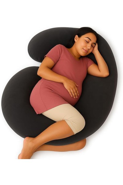 Generic C-Shaped Pregnancy Body Pillow – 135 cm Full Body Maternity Pillow fo...