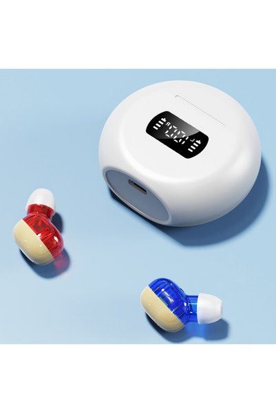 Choice White Rechargeable Hearing Aids for Seniors with Hearing Loss, Digital...