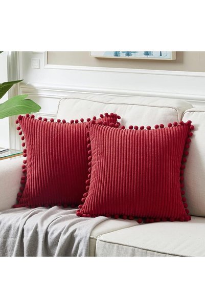 Generic Corduroy Throw Pillow Covers for Couch Sofa Bedroom, Set of 2, 45x45 ...