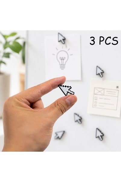 Choice 3 قطع، 3 قطع، مغناطيس ثلاجة بتصميم مؤشر الفأرة الكلاسيكي، إضافة إبداعي...