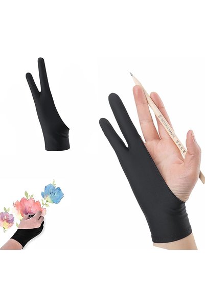 Generic Drawing Glove for Graphic Tablets, Artist Smudge Guard Glove with Two...