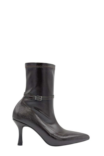 Moulin Shoes حذاء نسائي بكعب عالي ومرن، باللون البني، ذو مقدمة مدببة (050 260...