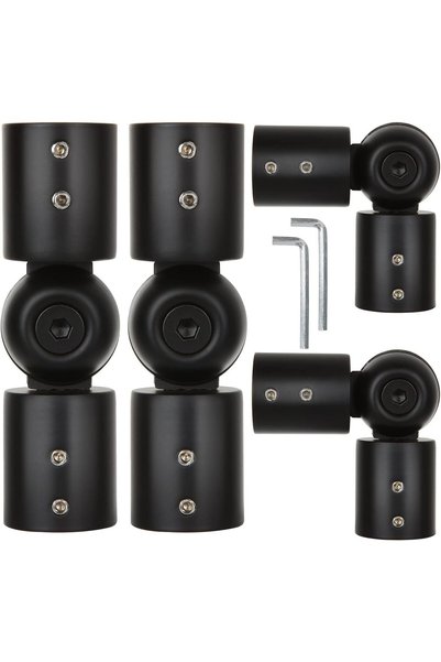 Generic Heavy Duty Hinged Elbow Connector, 2 Pack Curtain Rod Corner Connecto...