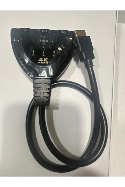 HANEL 4k hdmi switch 3 port hdmi switch 50 cm kablolu hdmi çoğaltıcı