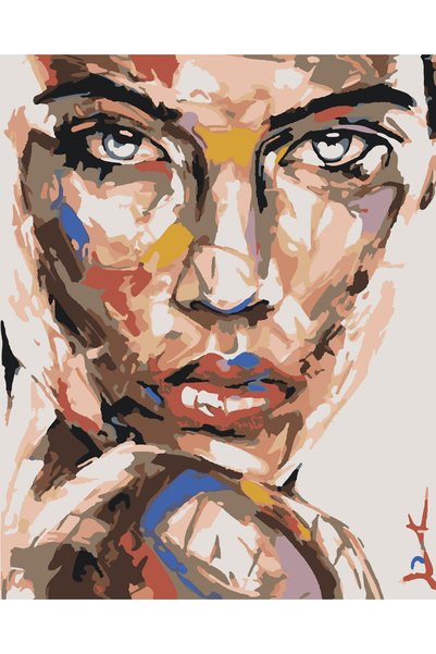 Painting-numbers Set pictura pe numere Portret 3001, panza pe rama lemn, 90x1...