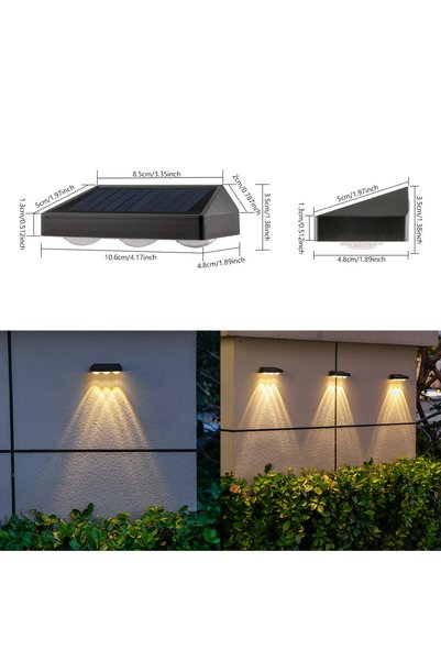 Choice Warm-3LED-2PCS 2/3Led Solar Powered Landscape Lights Waterproof High B...