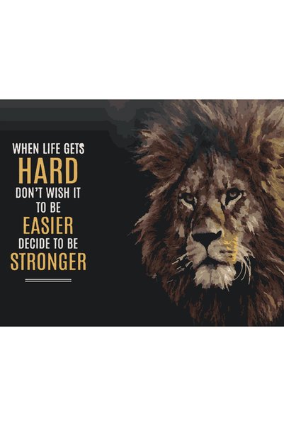 Painting-numbers Set pictura pe numere Motivation Lion 2935, panza pe rama le...