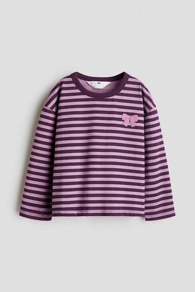 H&M Aplikeli ve Uzun Kollu Tişört