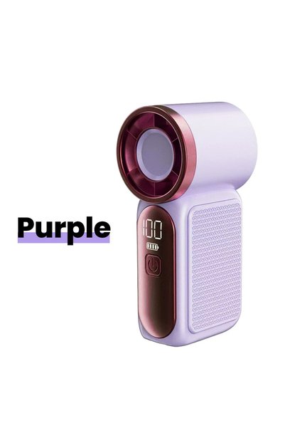 Choice PURPLE Portable Handheld Mini Fan 5 Speed Adjust Type C Rechargeable F...