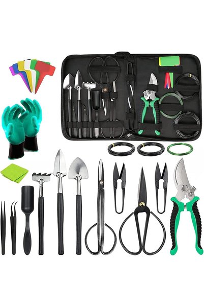 Generic Bonsai Tools Kit- 23 Pcs Bonsai Tree Kit Tools for Beginners, Bonsai ...