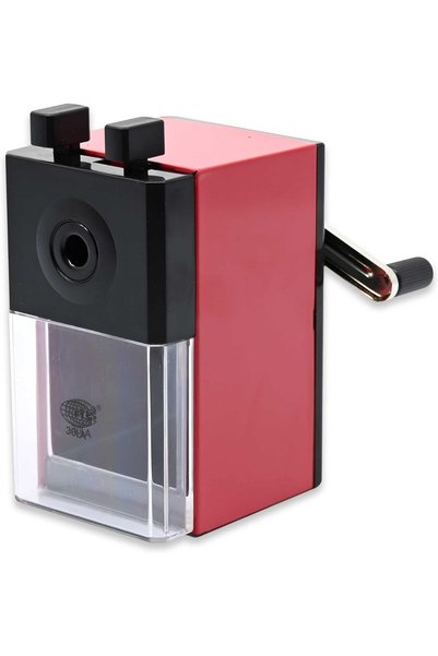 Generic FSSP30LA Table Metal Pencil Sharpener, Large, Black/Red