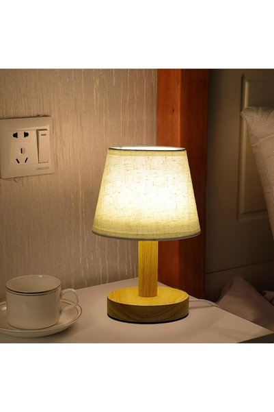 Generic Bedside Table Lamp - Bedroom Lamp, Nightstand Desk Lamps, Solid Wood ...