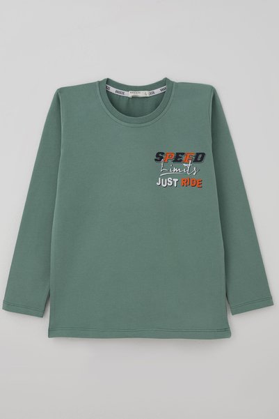 Breeze Tricou cu mânecă lungă pentru băieți, cu imprimeu pe spate cu tematică...