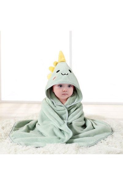 Generic Baby Hooded Bath Towel, 105X105CM Baby Bath Towel for Boys Girls, Mic...