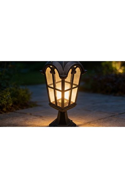 Generic Brand Black Glass Lantern