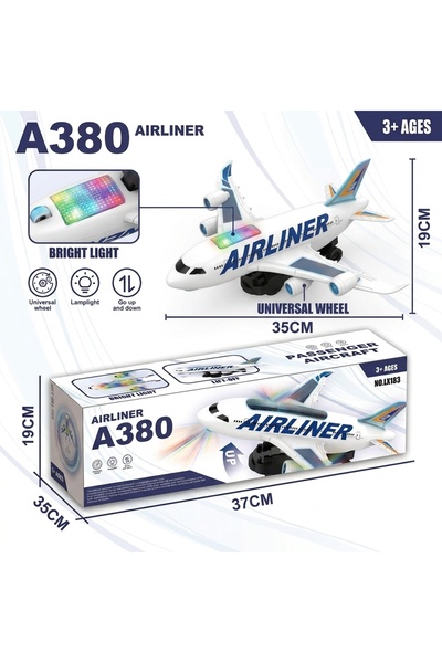 OEM Aparat de zbor pe roată universală, cu lumini multicolore pe fuselaj și c...