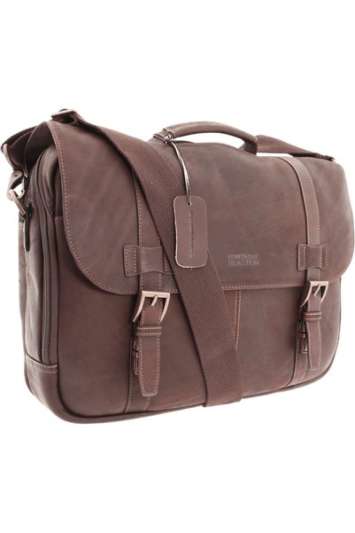 Kenneth Cole REACTION unisex-adult Show Business Colombian Leather Briefcase ...