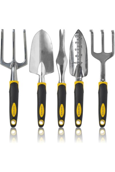 Yelajoy Gardening Tools Set 5 PCS - Heavy Duty Garden Tools for Gardening wit...