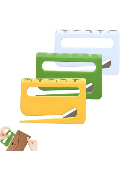 Generic 3Pcs Letter Opener, Envelope Slitter with Concealed Blade, Scale and ...