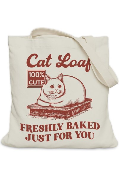 Generic حقيبة حمل للنساء والفتيات من Cat Lover، حقيبة كتف من القماش مع جيب دا...