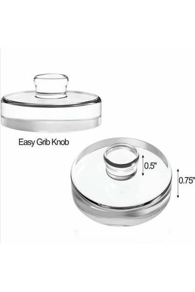 Choice 2pcs Fermented Glass Weights Clear with Handle Wide Mouth Mason Jar Li...