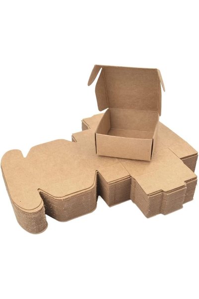 Generic 50PCS Mini Kraft Paper DIY Cardboard Box - Handmade Soap Holder, Earr...