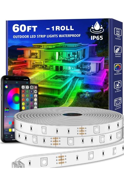 Generic Outdoor LED Strip Lights, 60ft Waterproof 1 Roll, IP65 Outside Led Li...