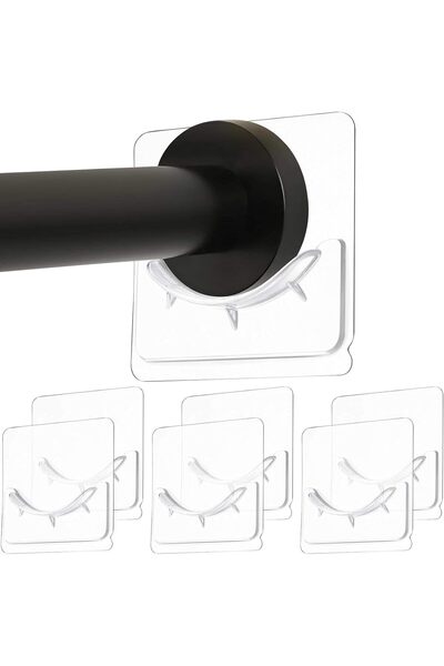 Generic Adhesive Shower Curtain Rod Holder, Adhesive Wall Mounted Shower Rods...