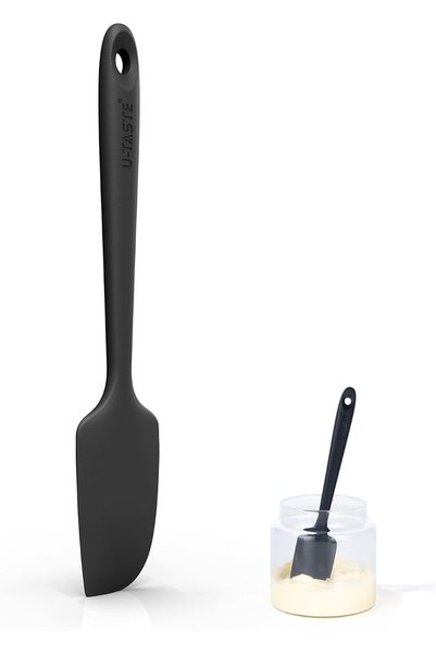 Generic 22,7cm Small Silicone Spatula for Cooking Scraping (Black)