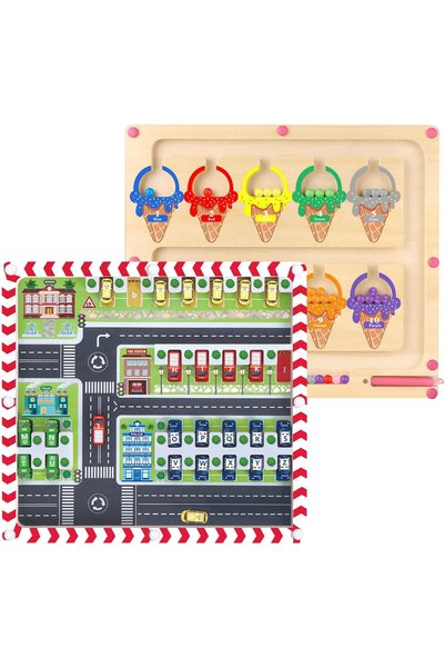 Generic Montessori Magnetic Toys 2 in 1 Montessori Magnetic Color and Number ...