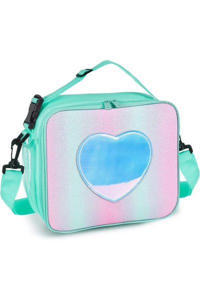 Generic Children's Lunch Box, Rainbow Laser Tote Leakproof Insulated Lunch Ba...