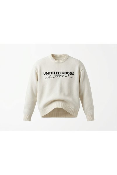 sunfyre Men’s Crew Neck Knit Sweater with Front and Back Collar Details and R...