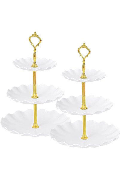Generic 3 Tier Cupcake Stand, Plastic Tiered Serving Stand, Dessert Tower Tra...