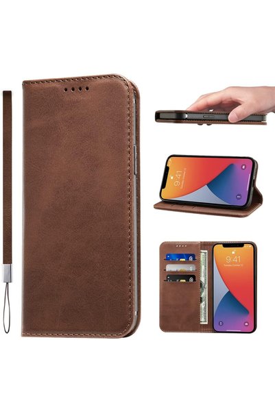 Generic غطاء هاتف iPhone 13 Pro، مصنوع من جلد البولي يوريثان، بتصميم محفظة، م...