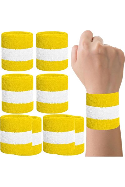 Generic 8 Pack Wrist Sweatbands Tennis Wrist Bands Absorbent Sweat Band for M...