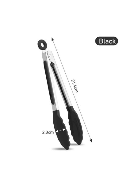Choice Plum Non-slip 7 Inch Food Tongs Creative BBQ Grilling Tongs Salad Brea...