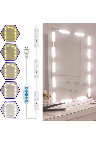 Generic Led Vanity Mirror Lights Kit, Hollywood Style, 5 Colour, Dimmable Bri...