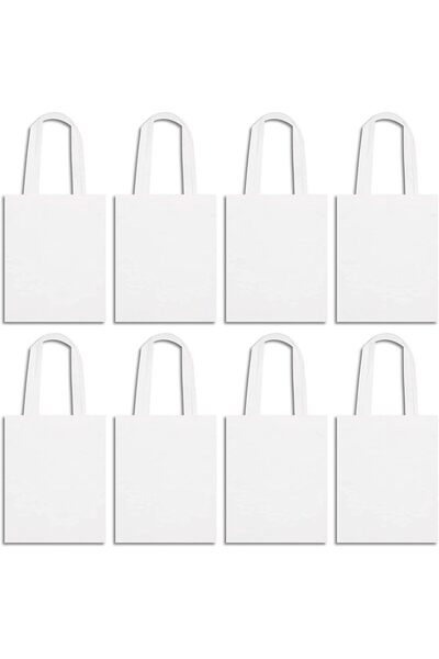 Generic 8 Pieces Craft Canvas Bag Sublimation Polyester Screen Printing Blank...