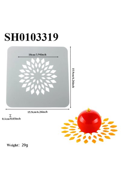 Choice SH0103319 French Mousse Dessert Decoration Silicone Hollowed-out Mold ...