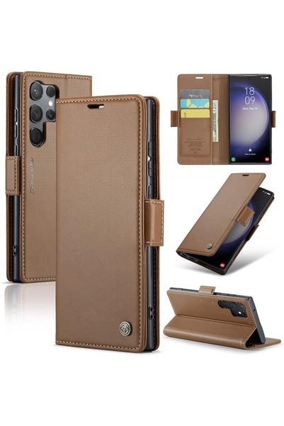 Generic for Samsung Galaxy S25 Ultra Case, Vintage PU Leather Wallet Case Car...