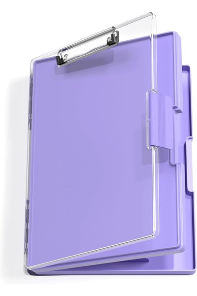 Generic Clipboard with Storage, Purple 8.5 x 11 Folder Nursing Side Opening, ...