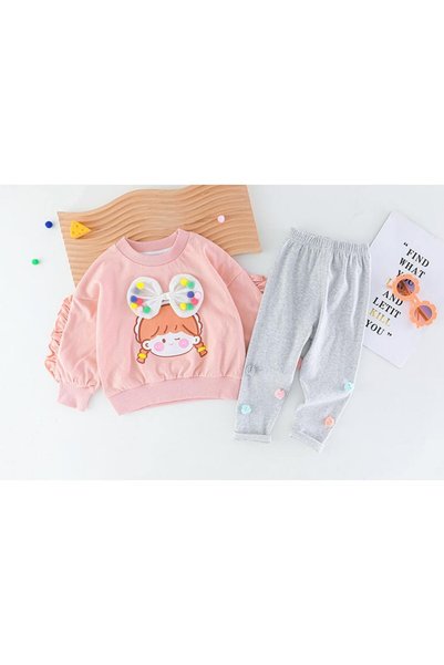 nannie Dolly Pink Girls Outfit - 9-12 months