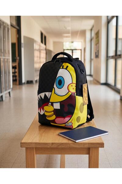 Uğur Bags Sünger Bob Baskılı Spray Köpekbalığı Ağzı Detaylı Streetwear Unisex...