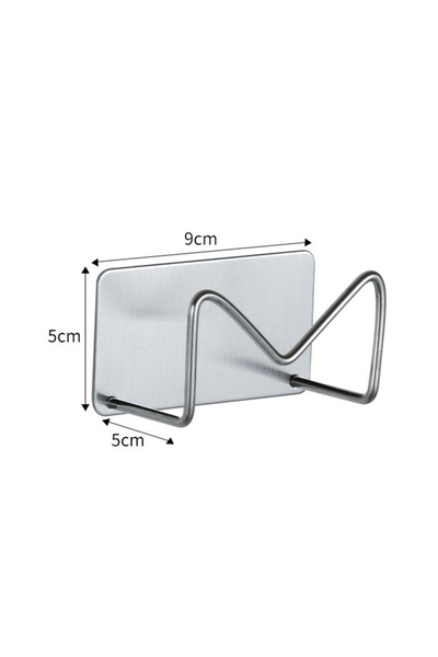 Choice Silver Wall Mounted Self Adhesive Hair Dryer & Curler Straightener Hol...
