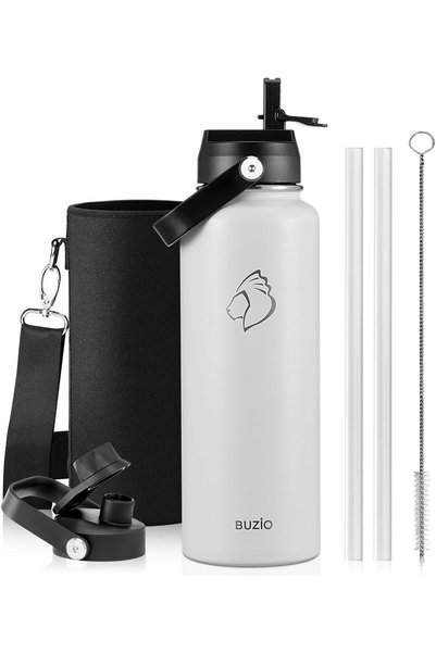 Generic Triple Wall Vacuum Water Bottle with Dust-Proof Straw & Spout Lids
