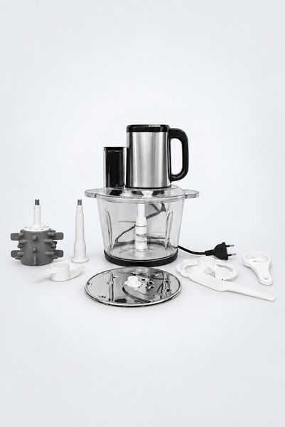BLACK Mărunțitor pentru alimente, 4 Programe și Pulse, Bol de Sticlă 3 L, 500 W