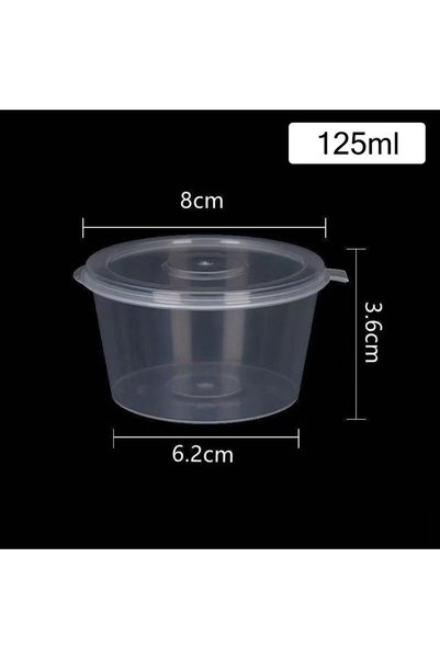 Choice 125ml style 2 50pcs Sealed and Leak-proof Disposable Sauce Cup Reusabl...