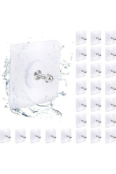 Generic Adhesive Wall Hooks, 30pcs Heavy Duty Wall Hooks Self Adhesive Hook S...